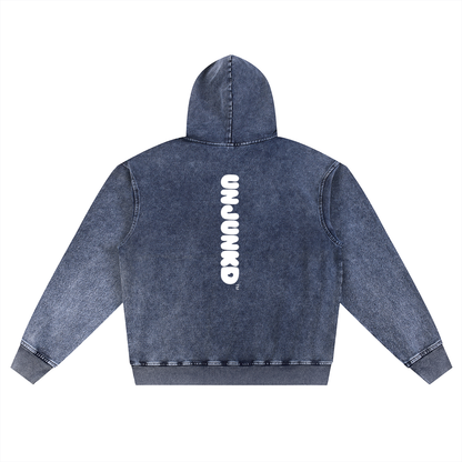 Unjunkd Tonal Snow Wash Oversized Hoodie