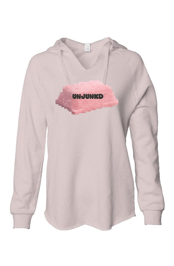 Womens Lightweight  Wash Hooded Sweatshirt