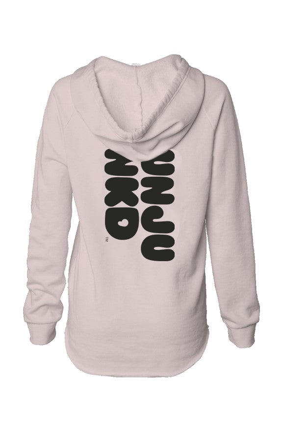 Womens Lightweight  Wash Hooded Sweatshirt