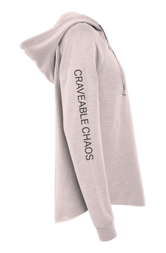 Womens Lightweight  Wash Hooded Sweatshirt