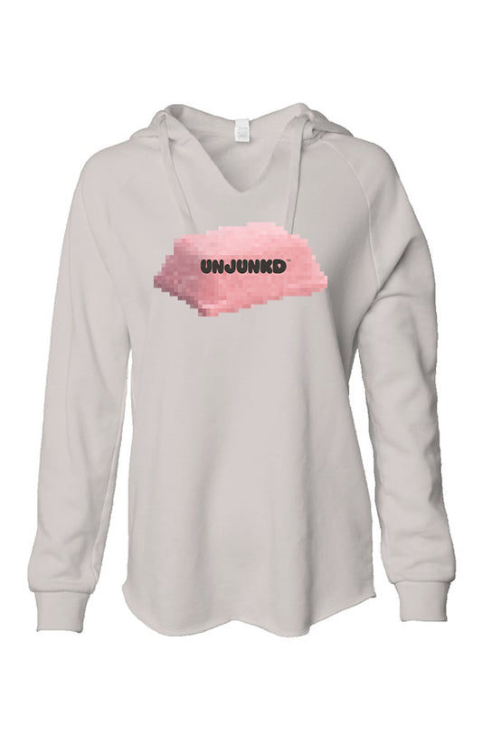 Womens Lightweight  Wash Hooded Sweatshirt