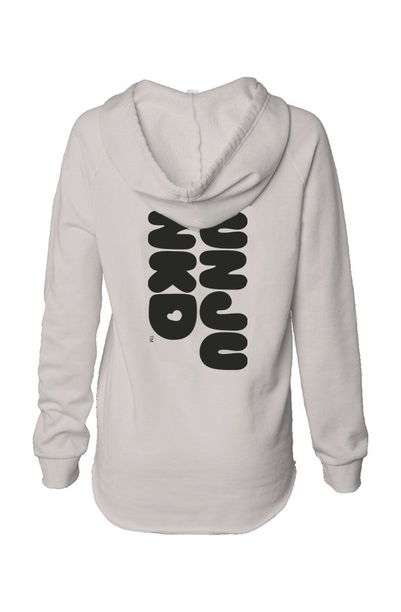 Womens Lightweight  Wash Hooded Sweatshirt