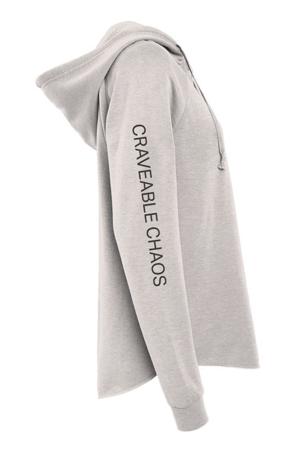 Womens Lightweight  Wash Hooded Sweatshirt