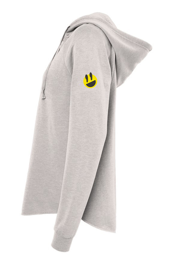 Womens Lightweight  Wash Hooded Sweatshirt