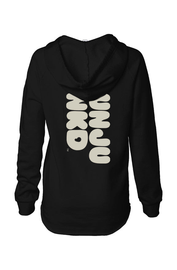 Womens Lightweight  Wash Hooded Sweatshirt