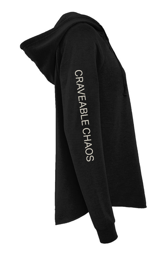 Womens Lightweight  Wash Hooded Sweatshirt