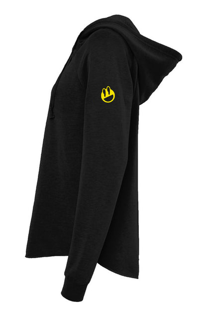 Womens Lightweight  Wash Hooded Sweatshirt