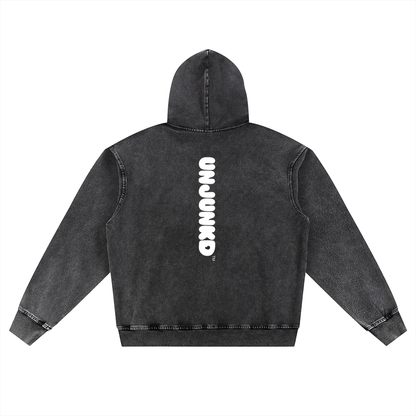 Unjunkd Tonal Snow Wash Oversized Hoodie