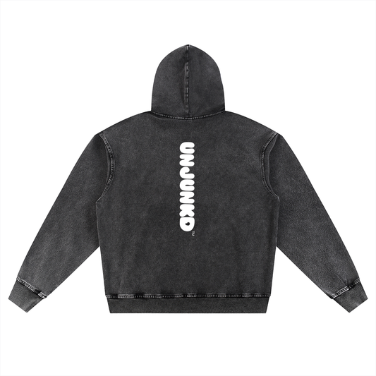 Unjunkd Tonal Snow Wash Oversized Hoodie